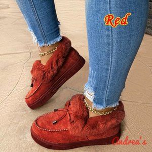 Women Suede Bootie Slippers